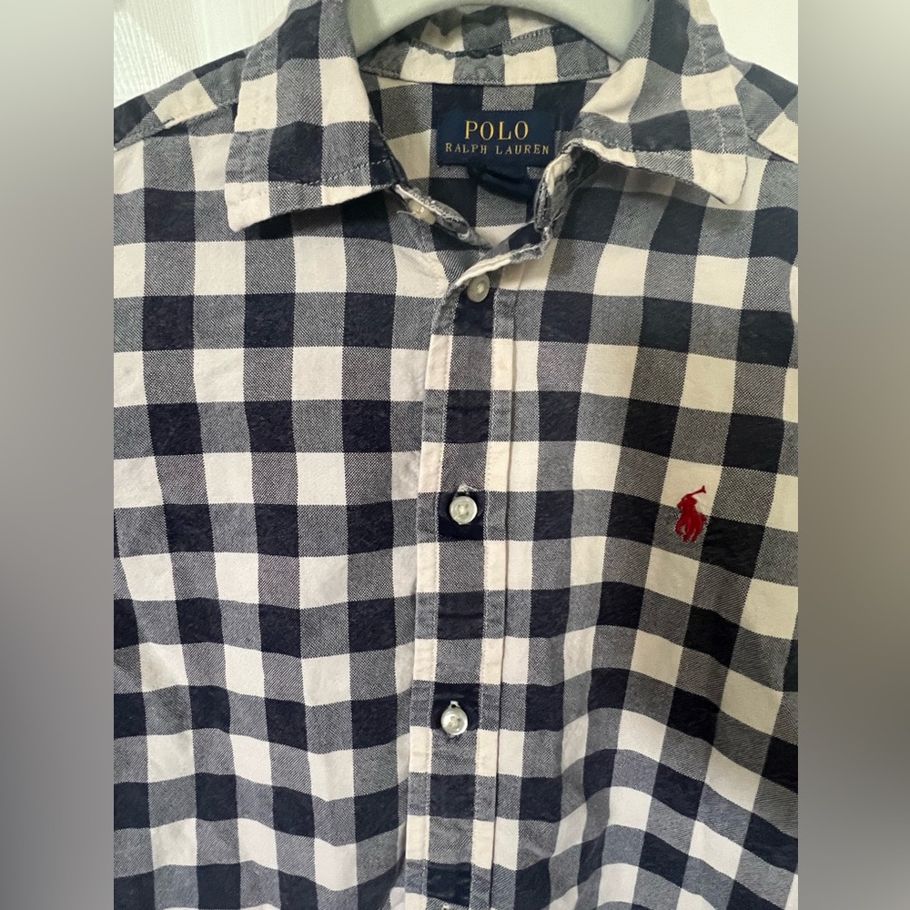 Polo Ralph Lauren checkered button down SIZE 6